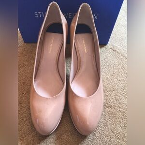 Stuart Weitzman Nude Patent Pumps in Sz 8
